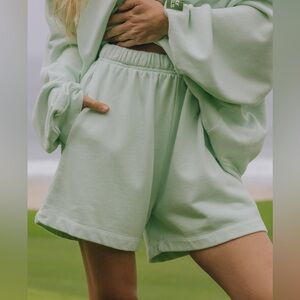 Daily Drills Light Green Sweat Shorts